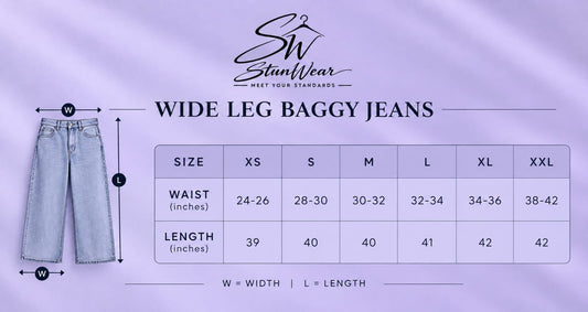 SKY BLUE WIDE LEG BAGGY JEANS