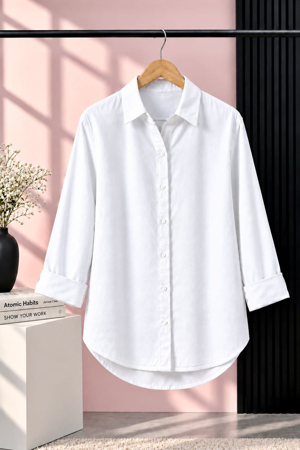 WHITE BUTTON DOWN SHIRT