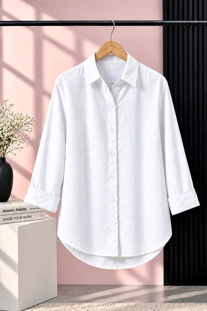 WHITE BUTTON DOWN SHIRT