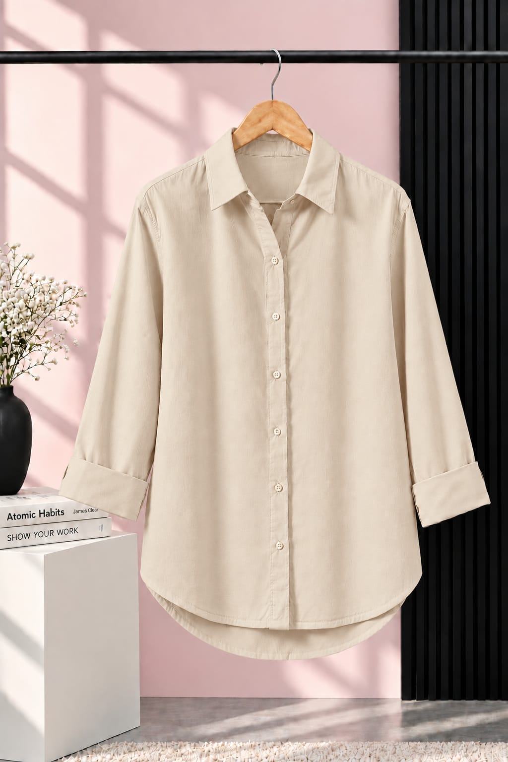 BEIGE BUTTON DOWN SHIRT