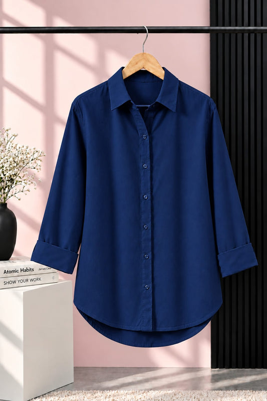 NAVY BLUE BUTTON DOWN SHIRT