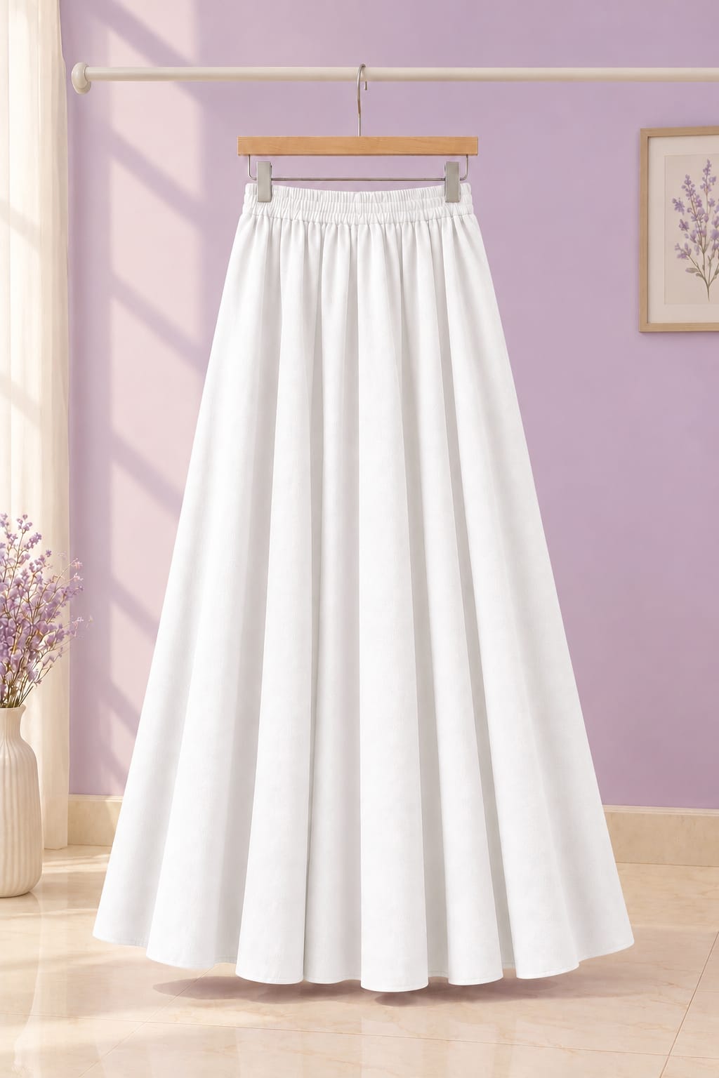 WHITE MAXI SKIRT