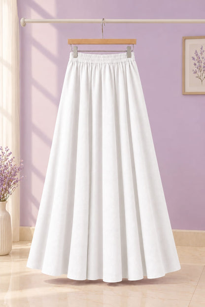 WHITE MAXI SKIRT