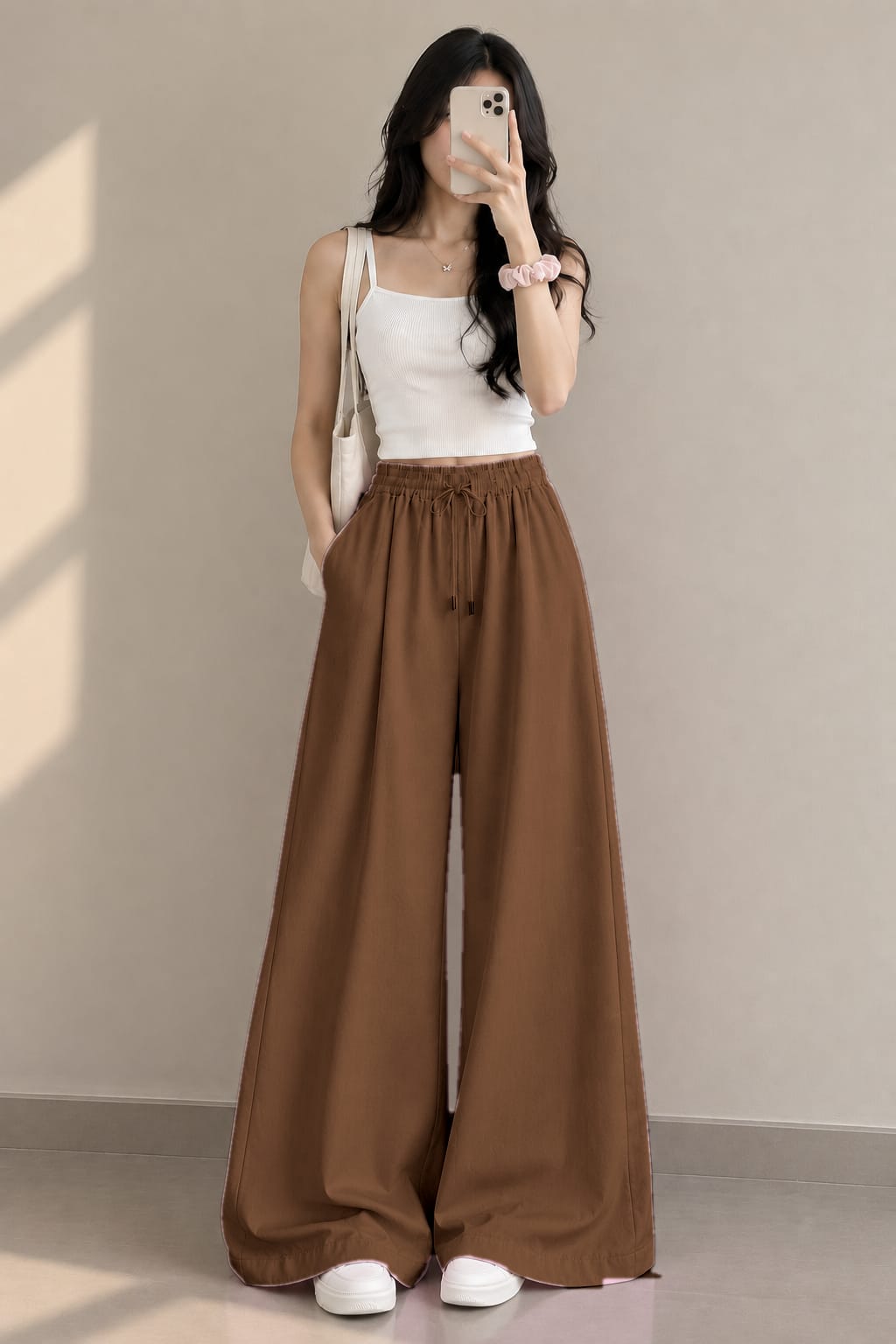 COFFEE BROWN FLAPPER TROUSER