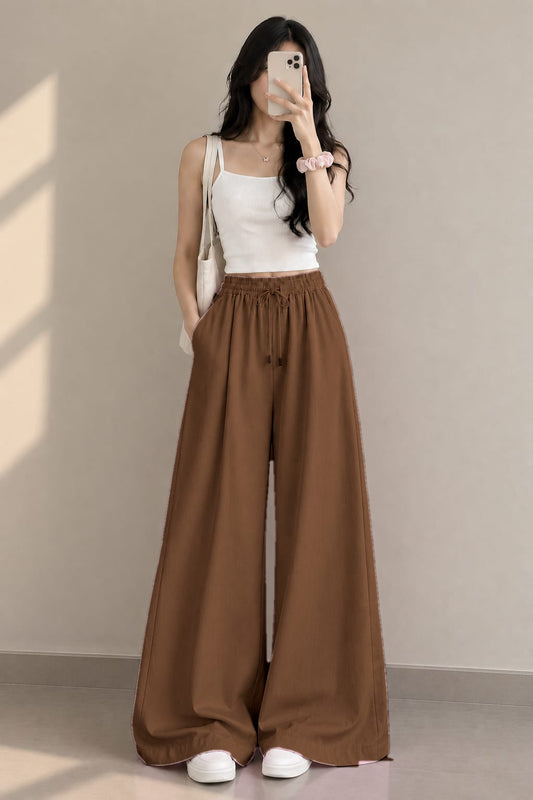 COFFEE BROWN FLAPPER TROUSER