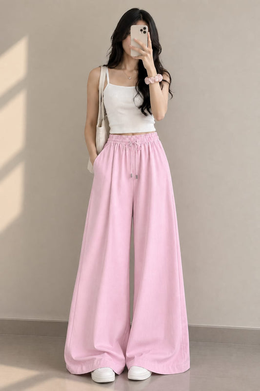 BABY PINK FLAPPER TROUSER