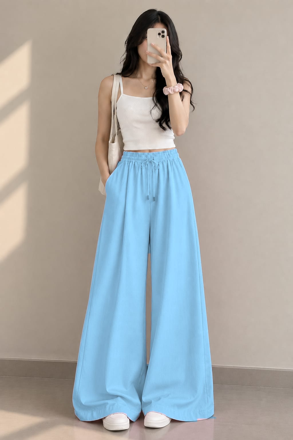 SKY BLUE FLAPPER TROUSER