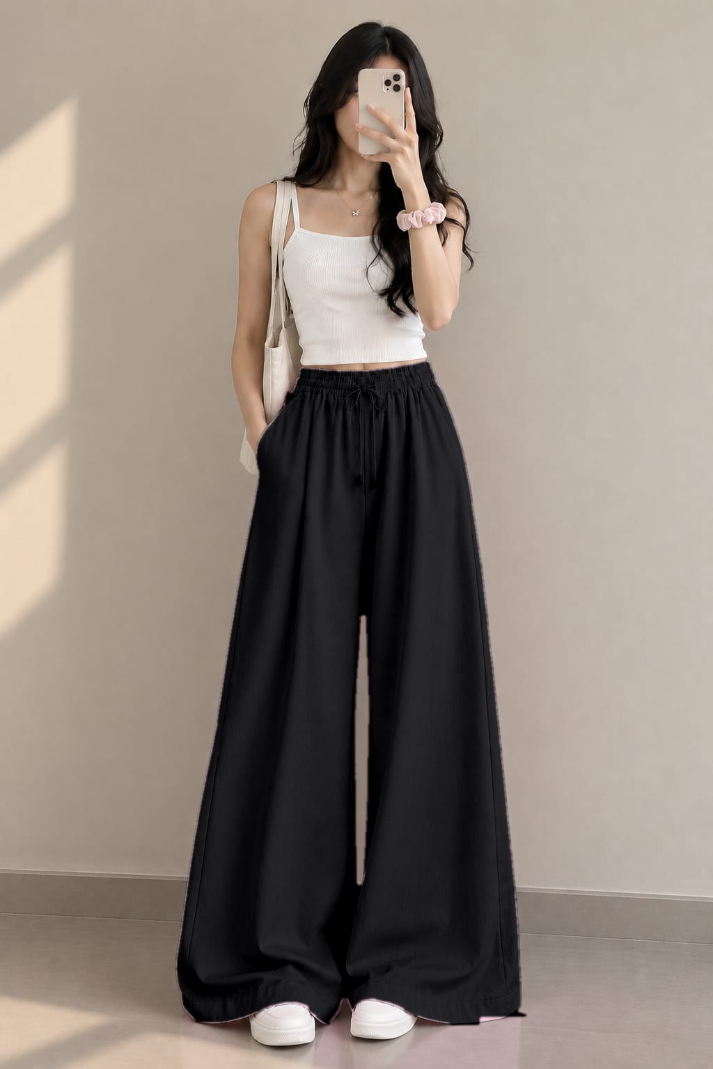 BLACK FLAPPER TROUSER